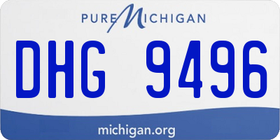 MI license plate DHG9496
