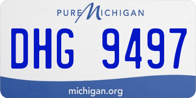 MI license plate DHG9497