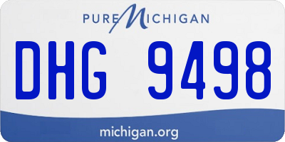MI license plate DHG9498