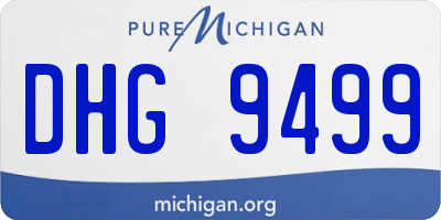 MI license plate DHG9499