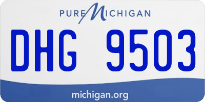 MI license plate DHG9503