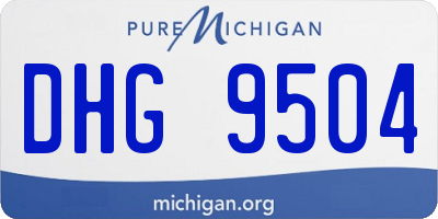 MI license plate DHG9504