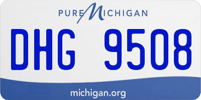 MI license plate DHG9508