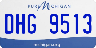 MI license plate DHG9513