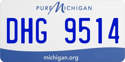 MI license plate DHG9514