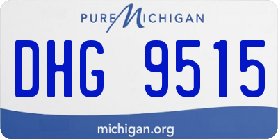 MI license plate DHG9515