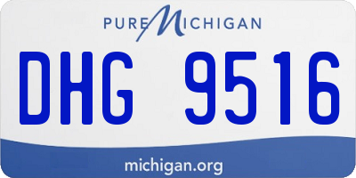 MI license plate DHG9516