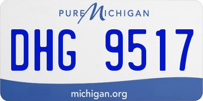MI license plate DHG9517