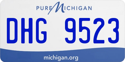 MI license plate DHG9523