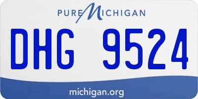 MI license plate DHG9524