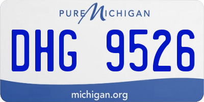 MI license plate DHG9526