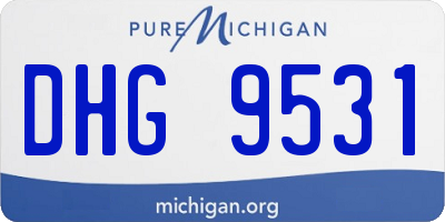 MI license plate DHG9531