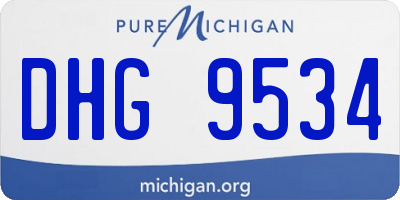 MI license plate DHG9534