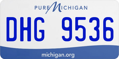MI license plate DHG9536