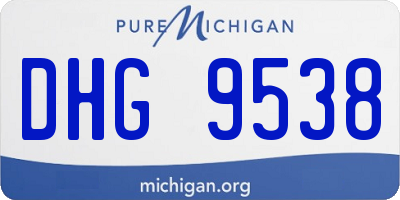 MI license plate DHG9538