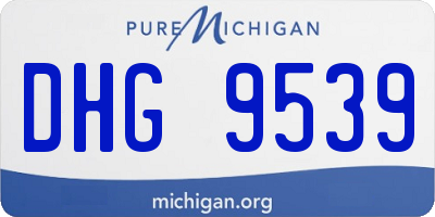 MI license plate DHG9539