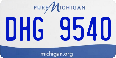 MI license plate DHG9540
