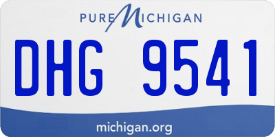 MI license plate DHG9541
