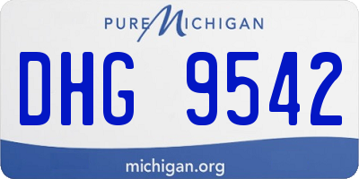 MI license plate DHG9542