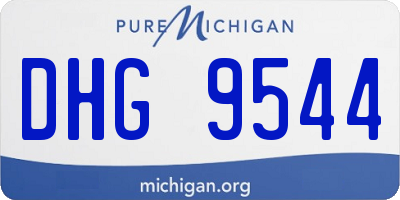 MI license plate DHG9544