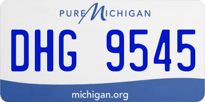 MI license plate DHG9545
