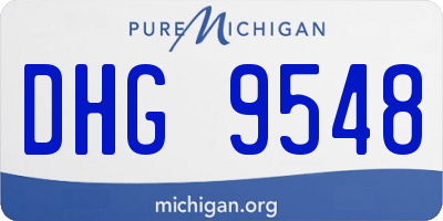 MI license plate DHG9548