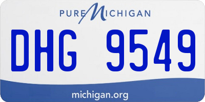 MI license plate DHG9549
