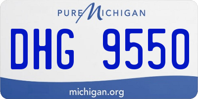 MI license plate DHG9550