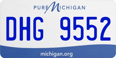 MI license plate DHG9552