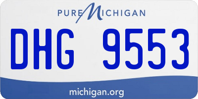 MI license plate DHG9553