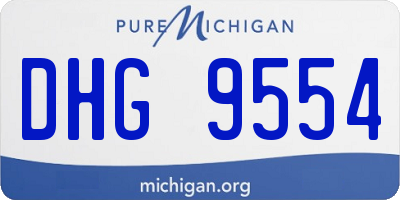 MI license plate DHG9554