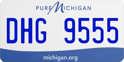 MI license plate DHG9555