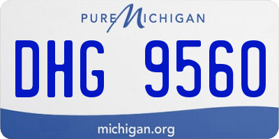 MI license plate DHG9560
