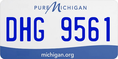 MI license plate DHG9561