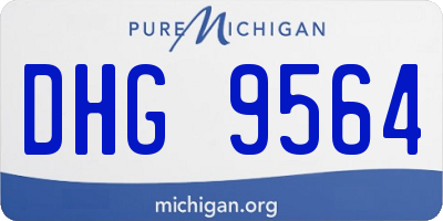 MI license plate DHG9564