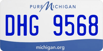 MI license plate DHG9568