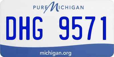 MI license plate DHG9571
