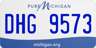 MI license plate DHG9573