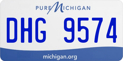 MI license plate DHG9574
