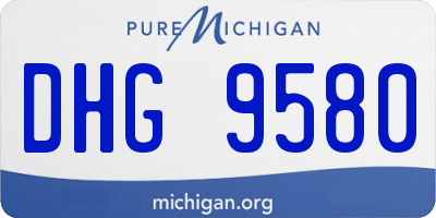 MI license plate DHG9580