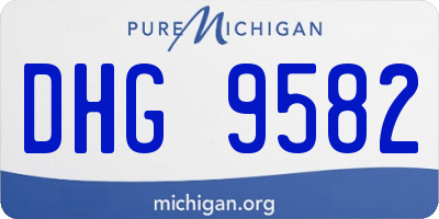 MI license plate DHG9582