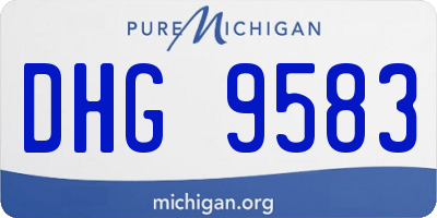 MI license plate DHG9583