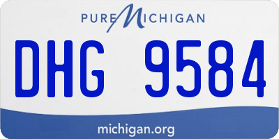 MI license plate DHG9584