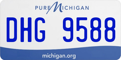 MI license plate DHG9588