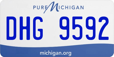 MI license plate DHG9592