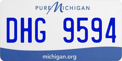 MI license plate DHG9594