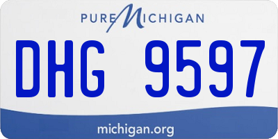 MI license plate DHG9597