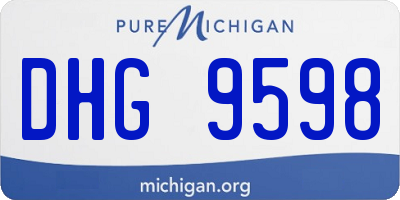 MI license plate DHG9598