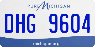 MI license plate DHG9604