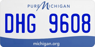 MI license plate DHG9608